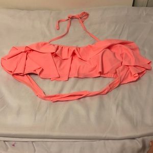 Bright coral swim top